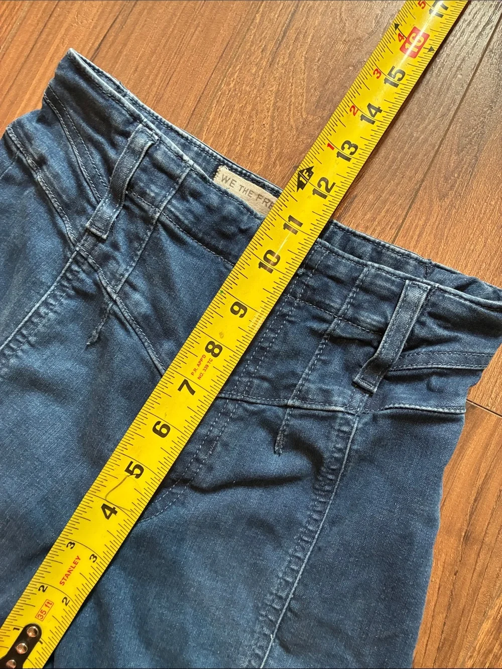 Free People Libre High Rise Wide Leg Jeans — Dark Blue Denim